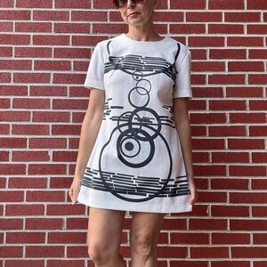 Vintage 1960/1970s abstract tunic/mini dress